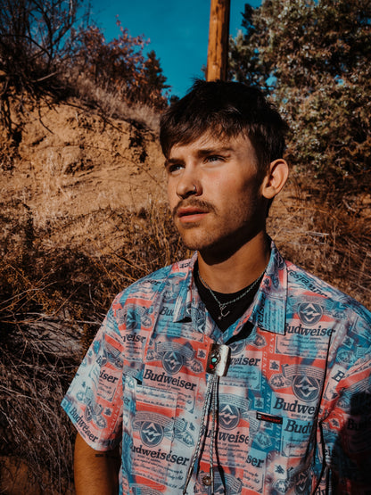 Turquoise & Coral Bolo Tie